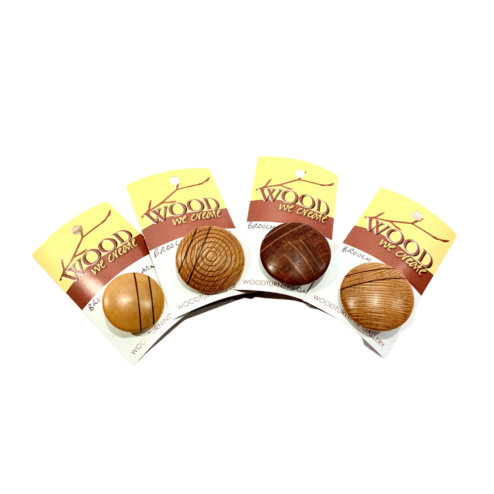 Brooch Various Timbers Wood We Create